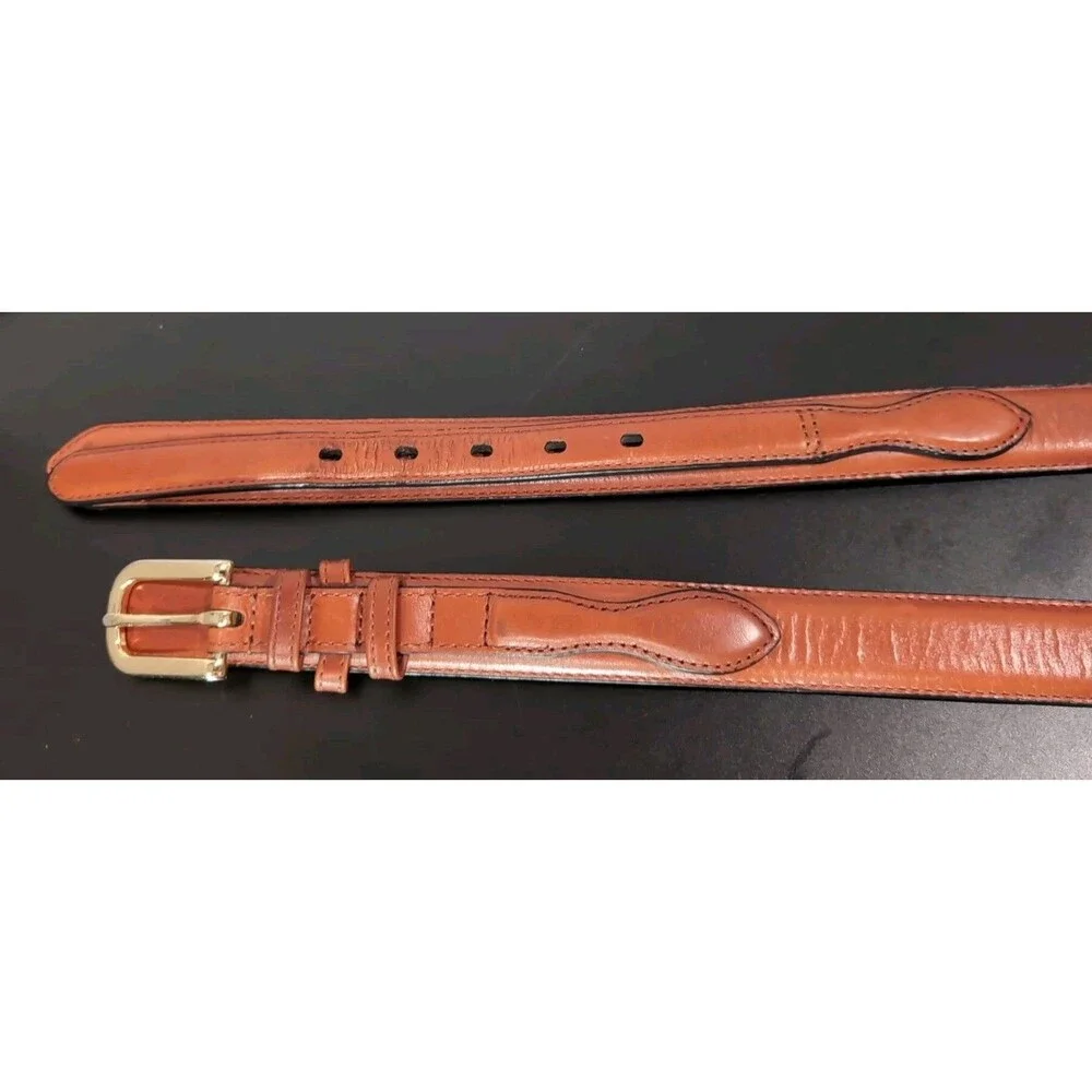 VINTAGE CABELA'S LIGHT BROWN COWHIDE LEATHER BELT SIZE 38   USA